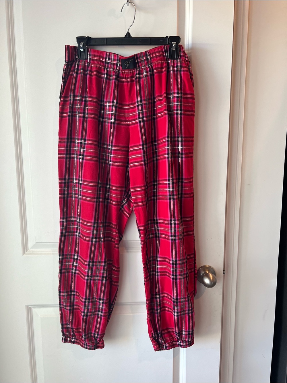 Victoria's Secret Red Plaid flannel Jogger Pants